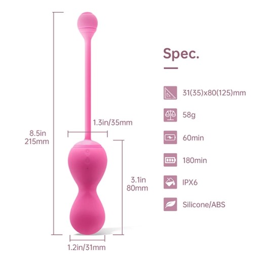 Kulki gejszy - Magic Motion Smart Kegel Master Pink